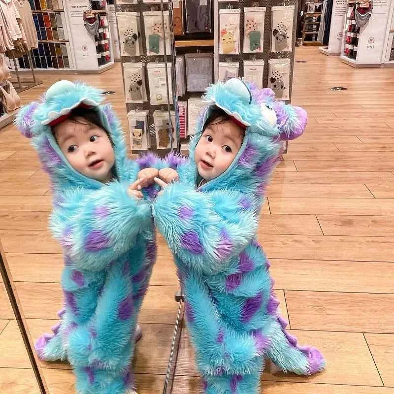 Cute Animal Baby Jumpsuit With Hooded Zipper