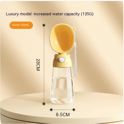 Portable Dog Water Bottle & Feeder for Pets, Travel Water Dispenser and Bowl - Gorgeous Garden