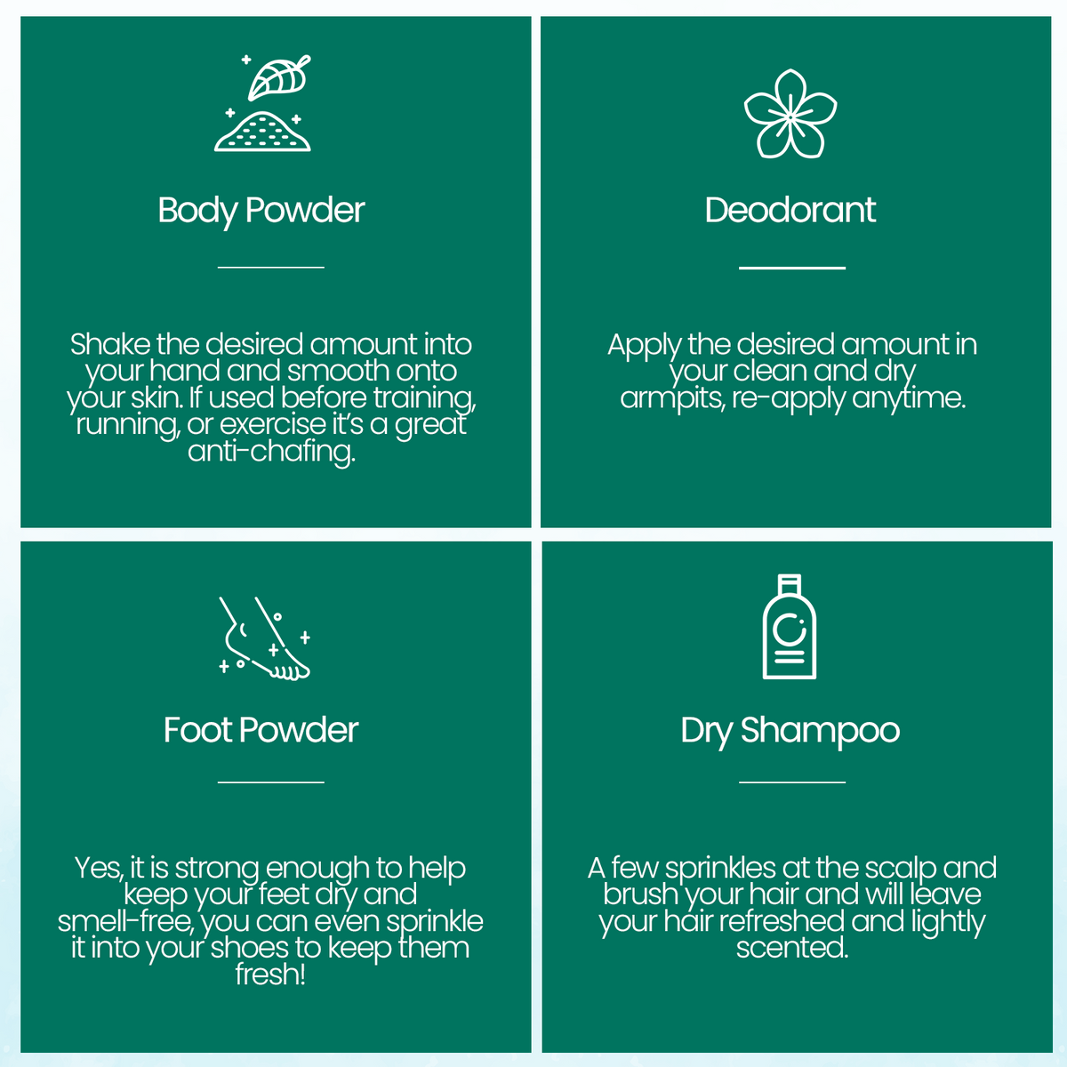 Deodorant Body Powder | Gorgeousgardenskin