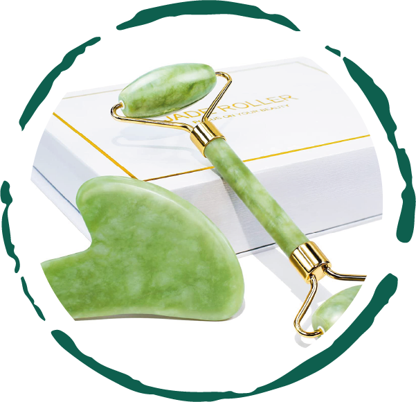 Jade Facial Roller Set | Gorgeousgardenskin