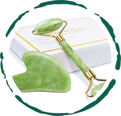Jade Facial Roller Set | Gorgeousgardenskin