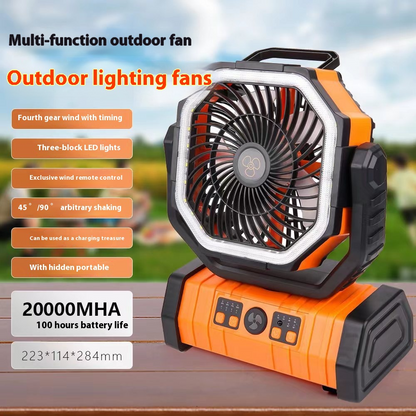 Outdoor Household Power Bank LED Light Camping Fan - Gorgeous Garden