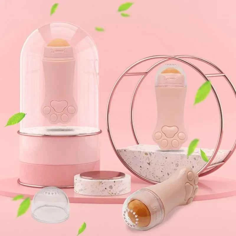 Cute Cat Paw Oil Absorbing Roller – Effortlessly Achieve a Shine-Free Look