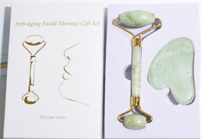 Jade Facial Roller Set | Gorgeousgardenskin