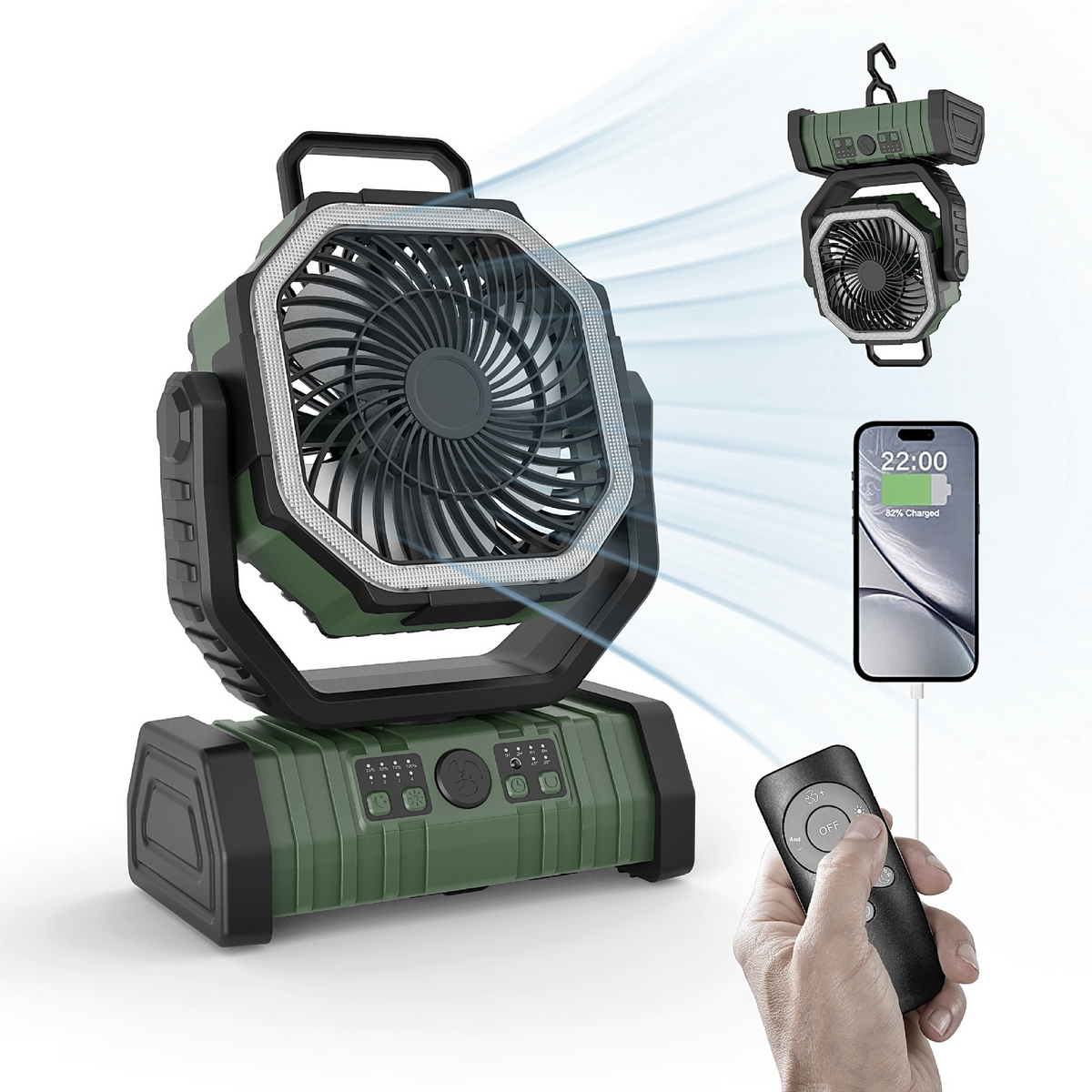 Outdoor Household Power Bank LED Light Camping Fan - Gorgeous Garden
