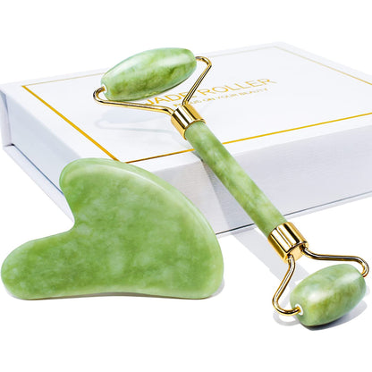 Jade Facial Roller Set | Gorgeousgardenskin