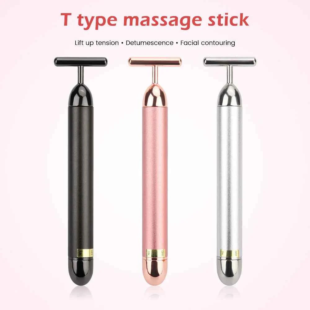 Revitalize Your Skin with the Golden Vibe Facial Massager Bar
