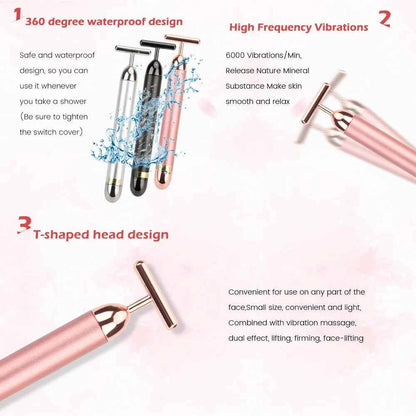 Revitalize Your Skin with the Golden Vibe Facial Massager Bar