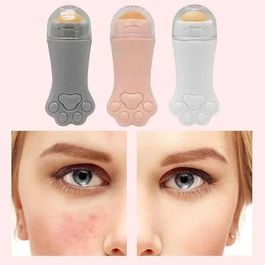 Cute Cat Paw Oil Absorbing Roller – Effortlessly Achieve a Shine-Free Look